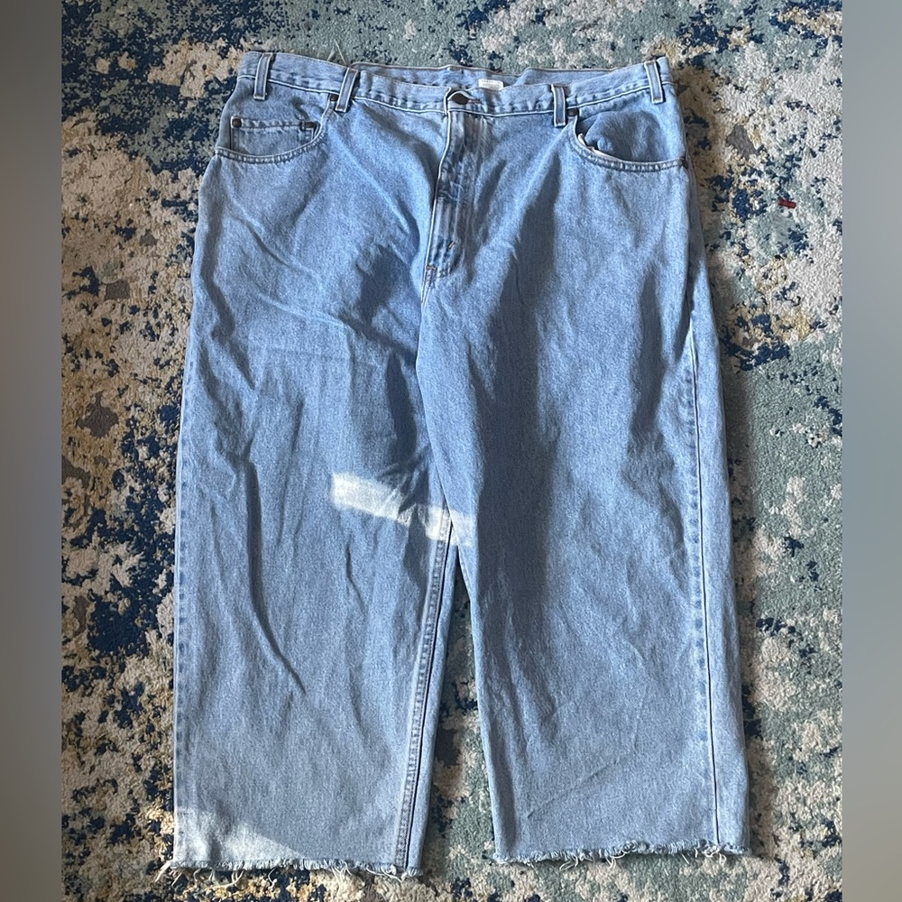 BAGGY Levi's 545 Mens Jeans 44x30 light blue/brown